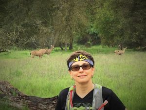 Ancil Hoffman trail run with deer in the background. Pure bliss!